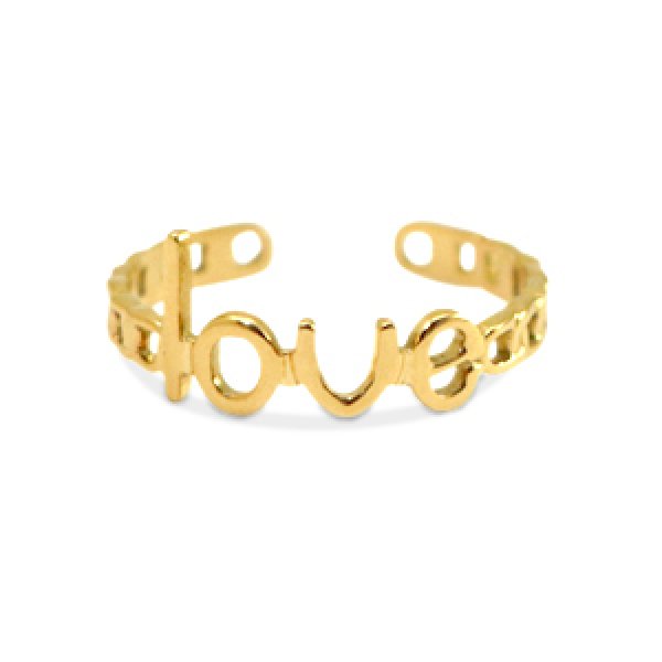 Love Ring - in Gold aus Stainless Steel