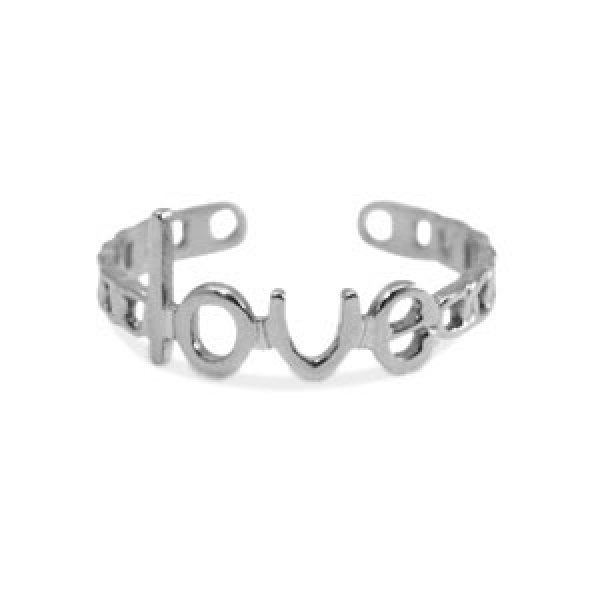 Love Ring - in Silber aus Stainless Steel
