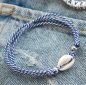 Mobile Preview: Segeltau - Armband mit Muschel Perle Kauri Natur Weiß