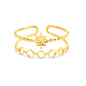 Preview: Sternen Ring - in Gold aus Stainless Steel