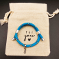 Preview: Armband mit Buchstabe S | Neon Blue