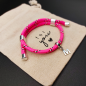 Preview: Armband mit Buchstabe M | Neon Pink