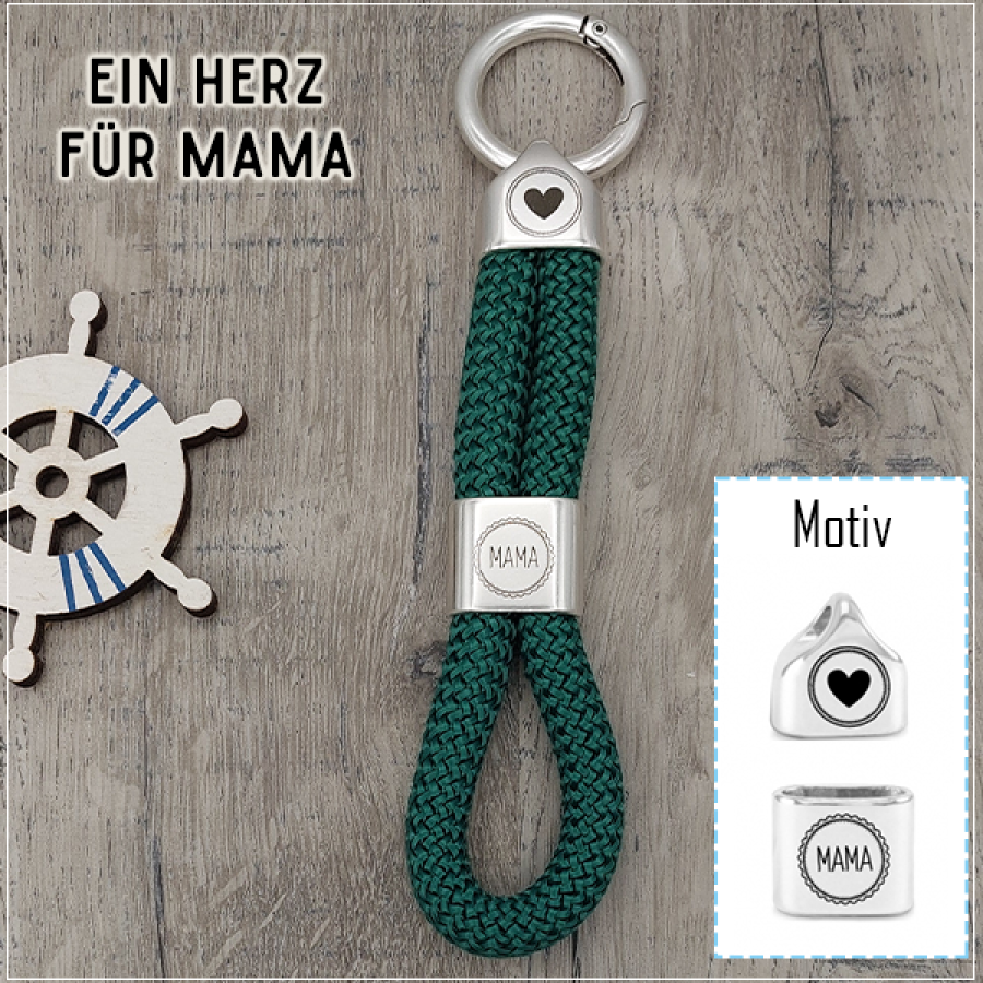 Ein Herz für Mama | Schlüsselanhänger in Silber