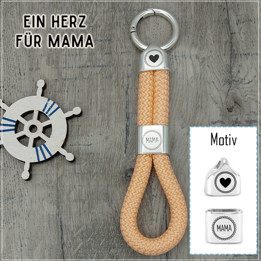 Ein Herz für Mama | Schlüsselanhänger in Silber