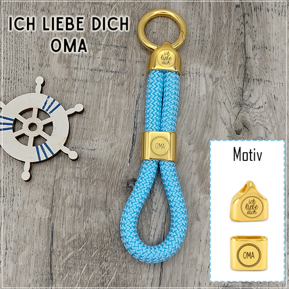 Ich Liebe dich Oma | Schlüsselanhänger in Gold