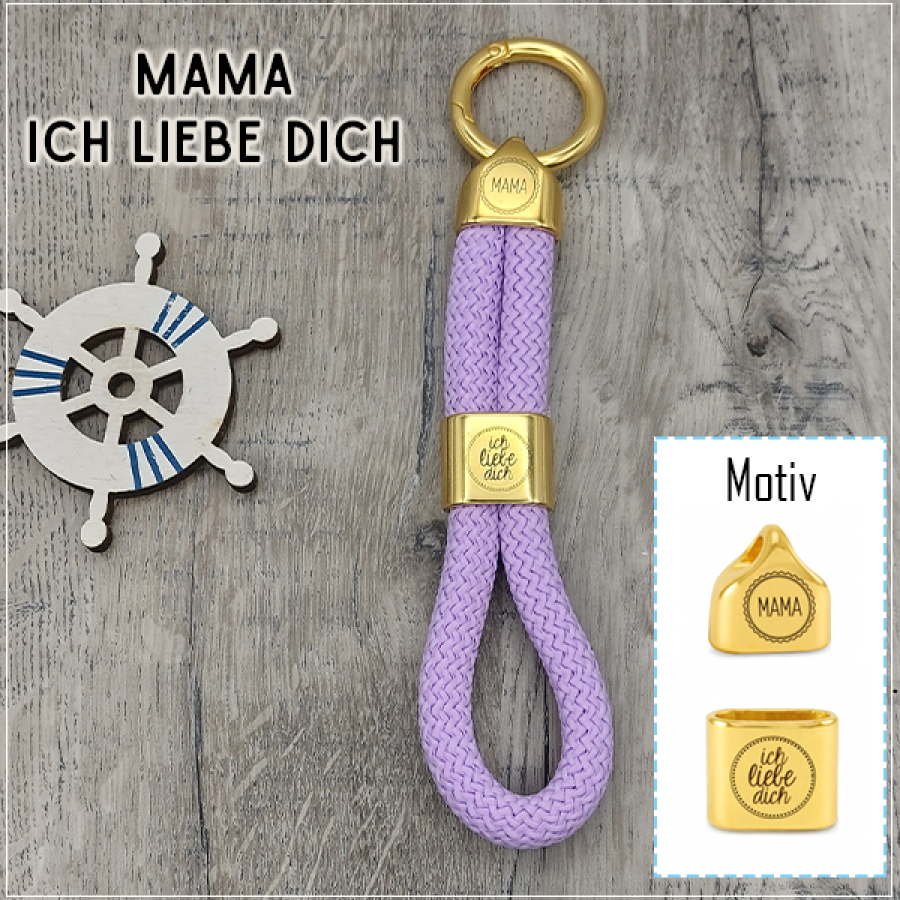 Mama Ich liebe dich | Schlüsselanhänger in Gold