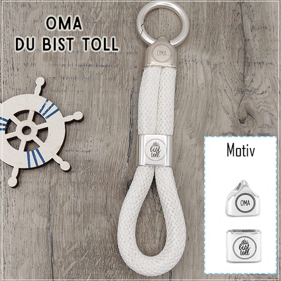 Oma du bist toll | Schlüsselanhänger in Silber