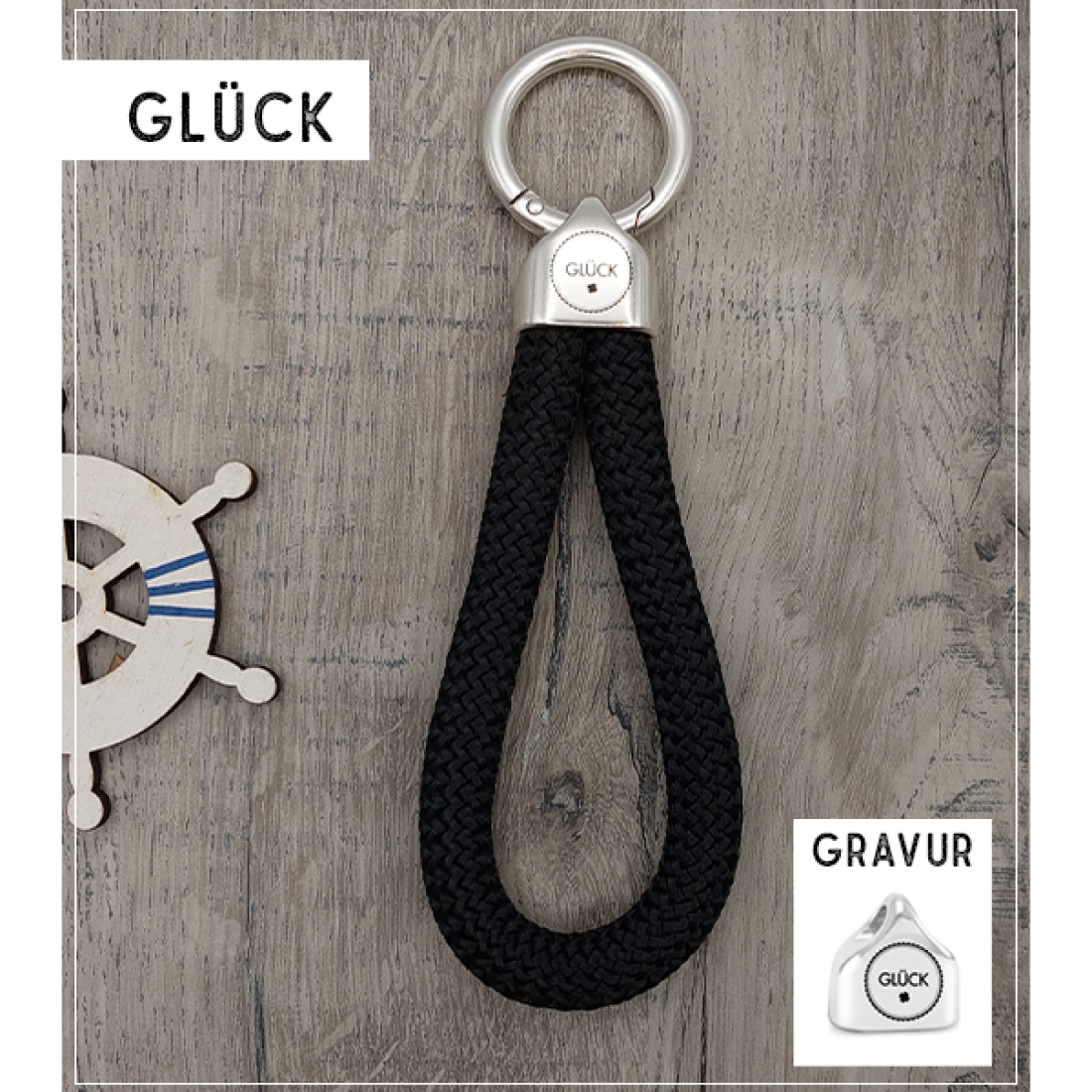 Glück | Schlüsselanhänger in Silber
