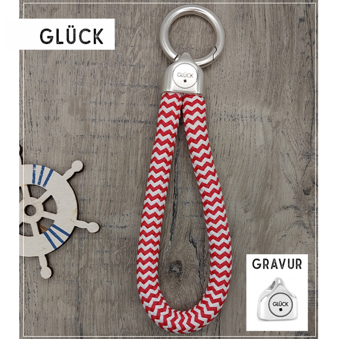 Glück | Schlüsselanhänger in Silber