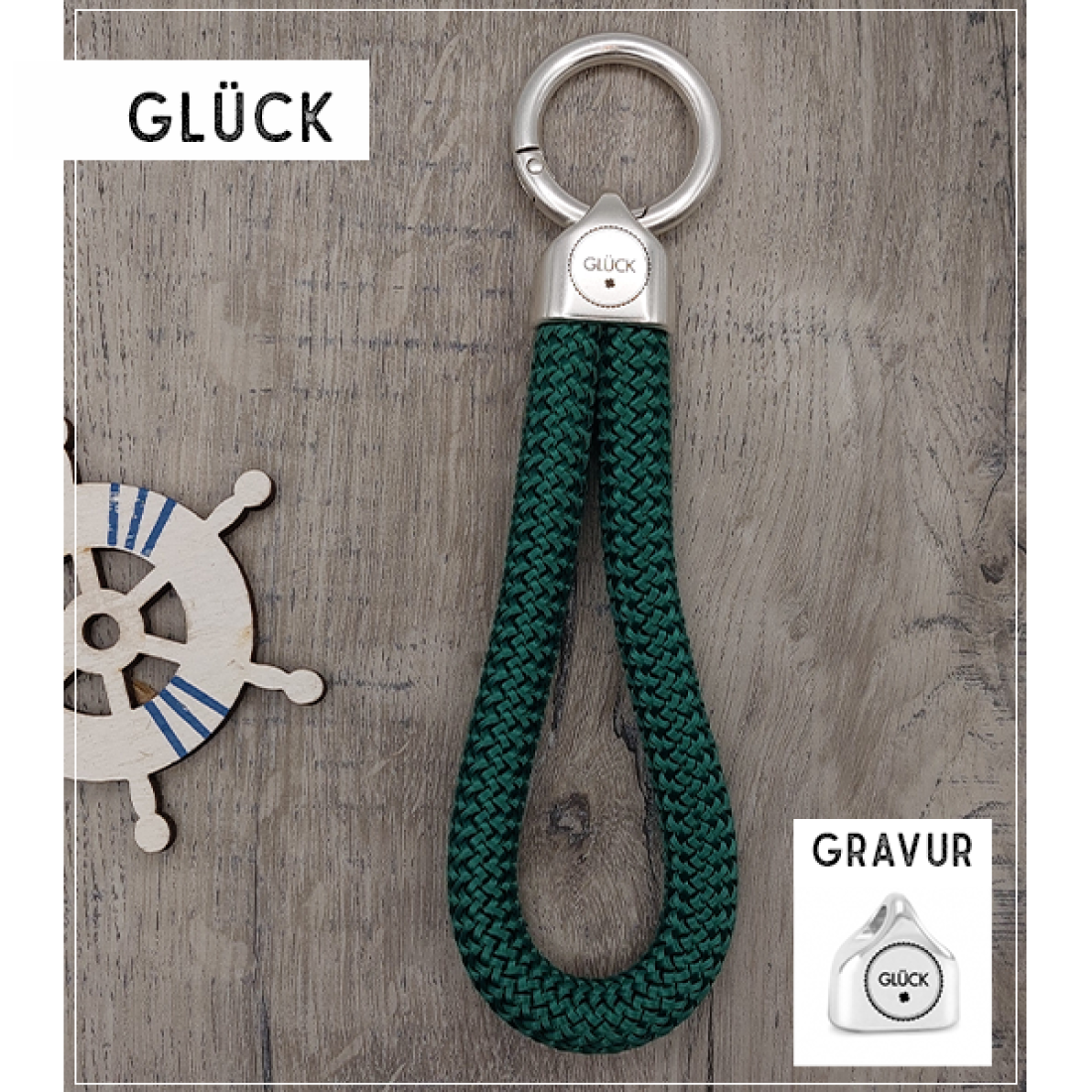 Glück | Schlüsselanhänger in Silber