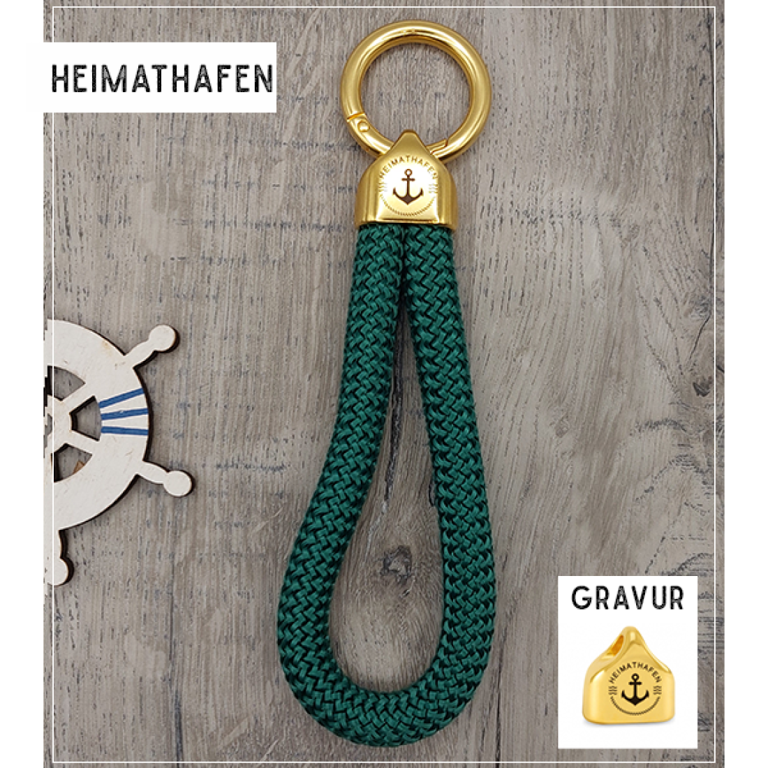 Heimathafen | Schlüsselanhänger in Gold