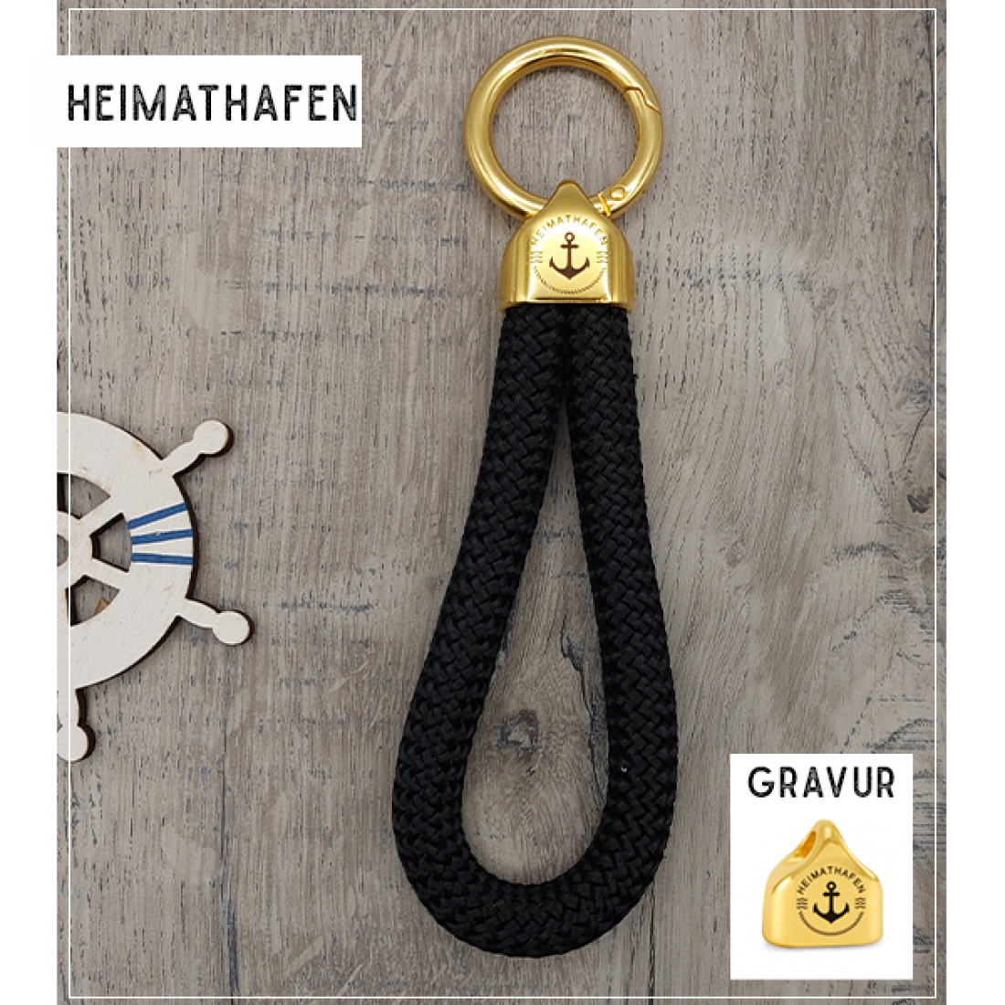 Heimathafen | Schlüsselanhänger in Gold