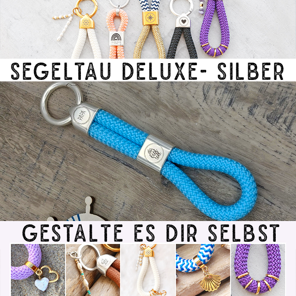 Deluxe in Silber  - Schlüsselanhänger | Gestalte es dir selbst