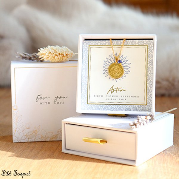 Schmuck-(Geschenk)-Box "for you with love" White