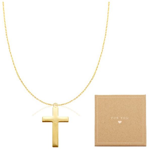 Kreuz Halskette in Gold