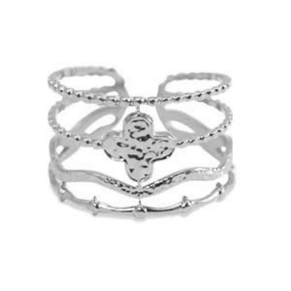Blume Ring - in Silber aus Stainless Steel