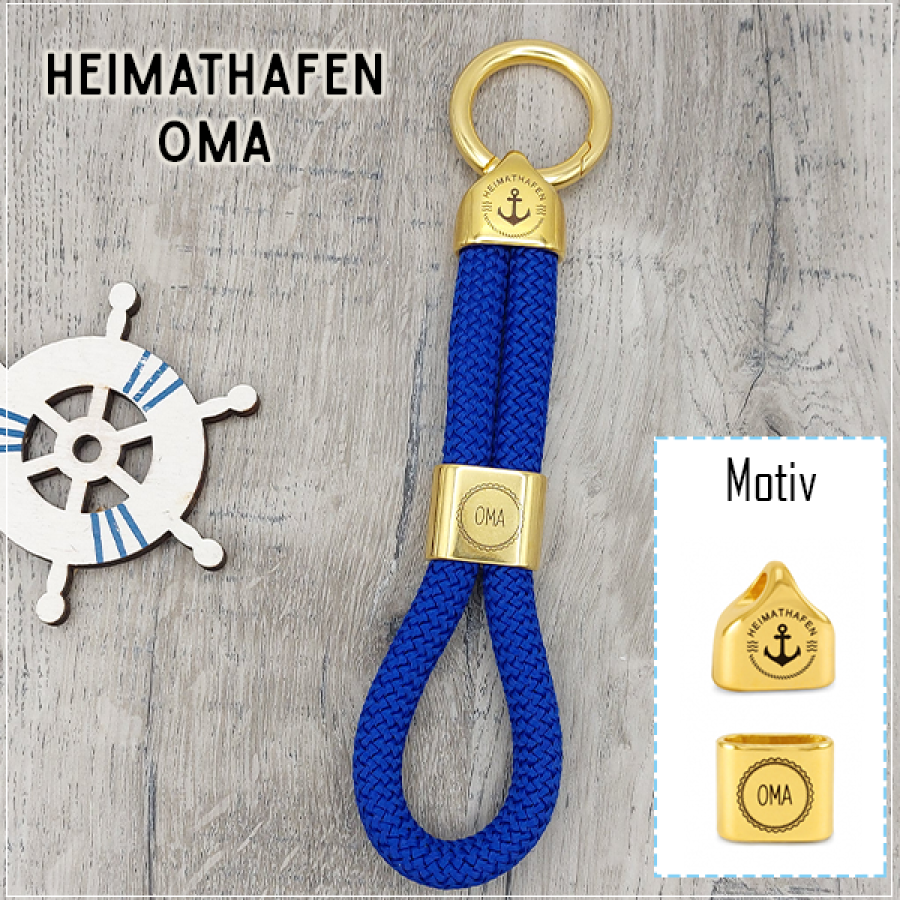 Heimathafen Oma | Schlüsselanhänger in Gold