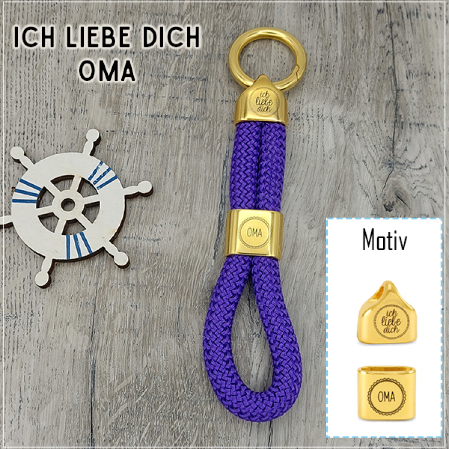 Ich Liebe dich Oma | Schlüsselanhänger in Gold