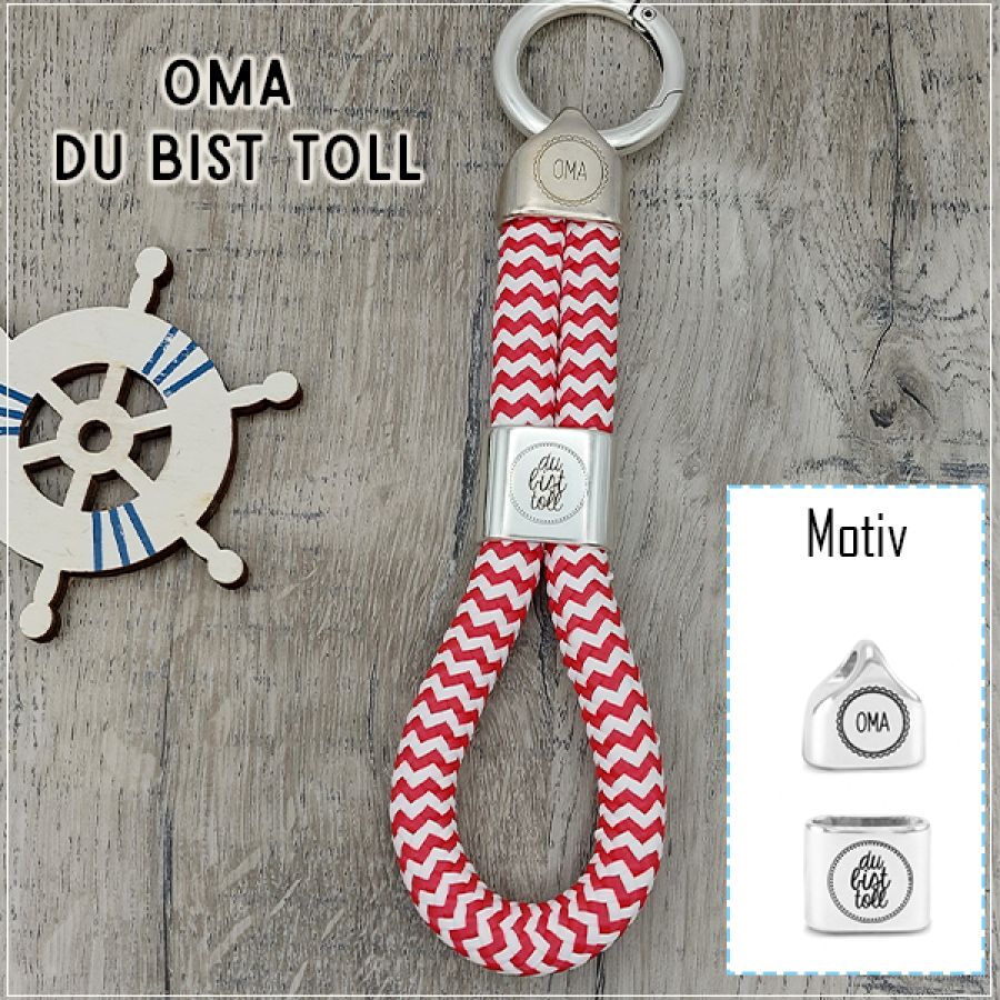 Oma du bist toll | Schlüsselanhänger in Silber