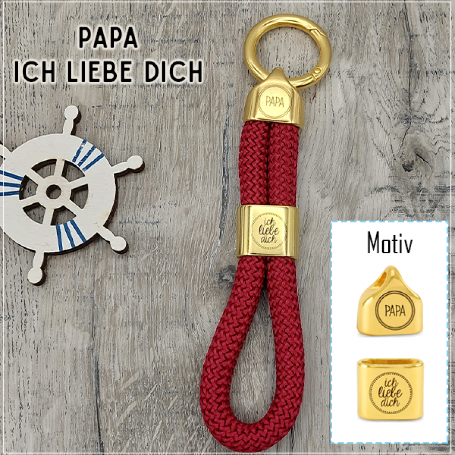 Ein Papa mit Herz | Schlüsselanhänger in Silber
