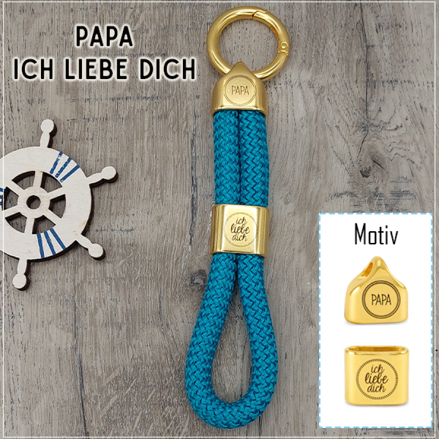 Ein Papa mit Herz | Schlüsselanhänger in Silber