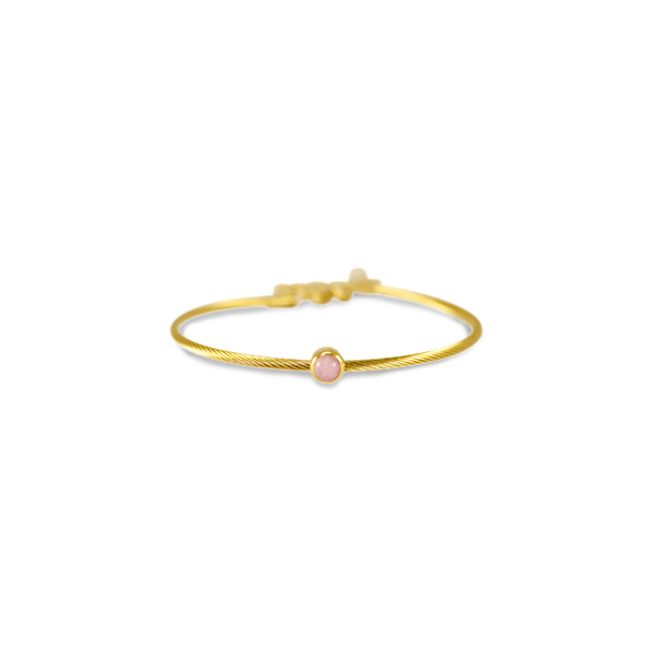 Armband Naturstein Gold-Pink | Stainless Steel