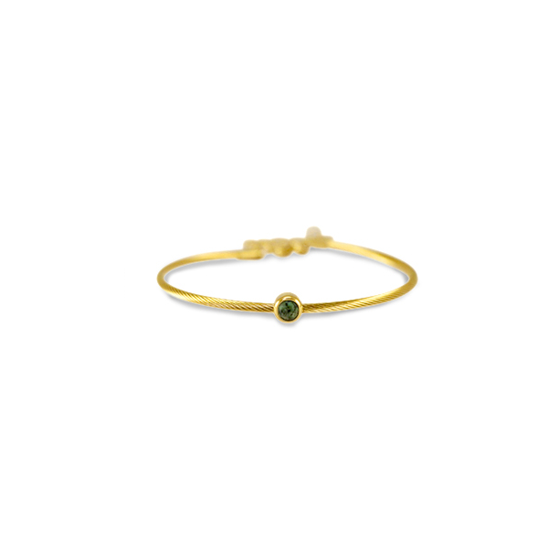 Armband Naturstein Gold-Grün Graulich | Stainless Steel