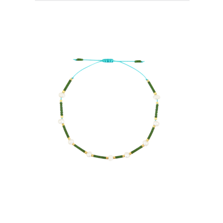 Fusskettchen Pearl Miyuki Chive green
