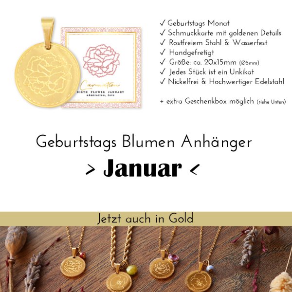 Januar - Gold - Nelke