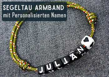 Segeltau Namens Armbänder